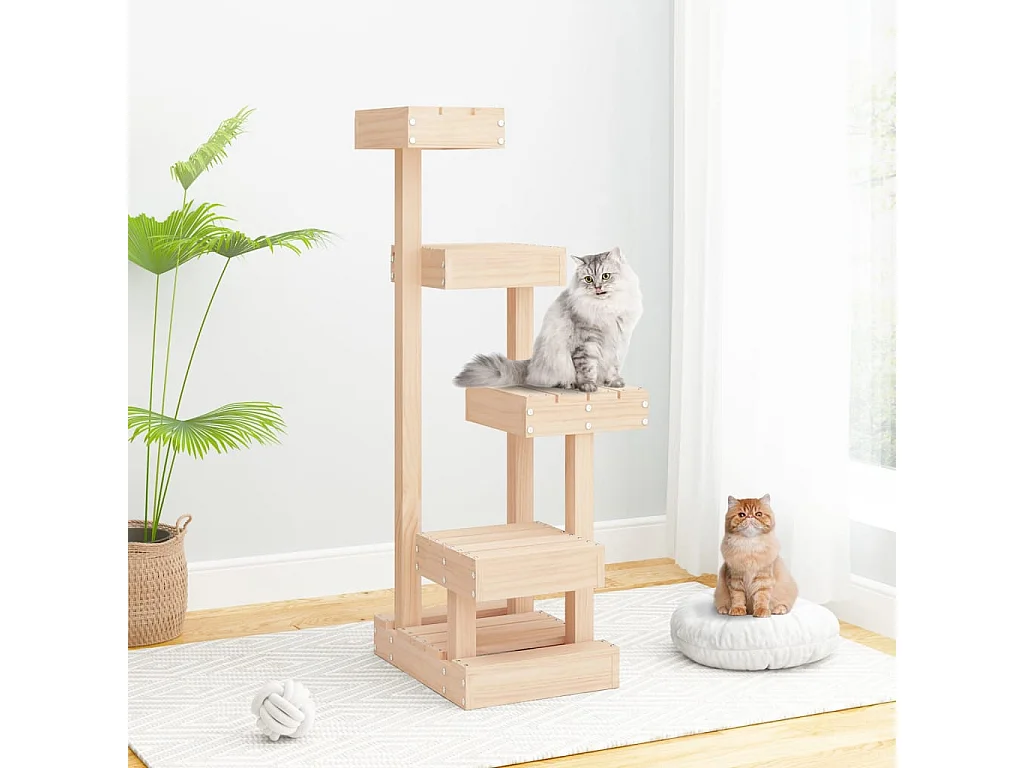 Arbre à chat 45,5x49x103 cm Bois de pin massif