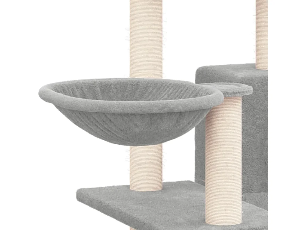 Arbre à chat avec griffoirs en sisal Gris clair 82 cm