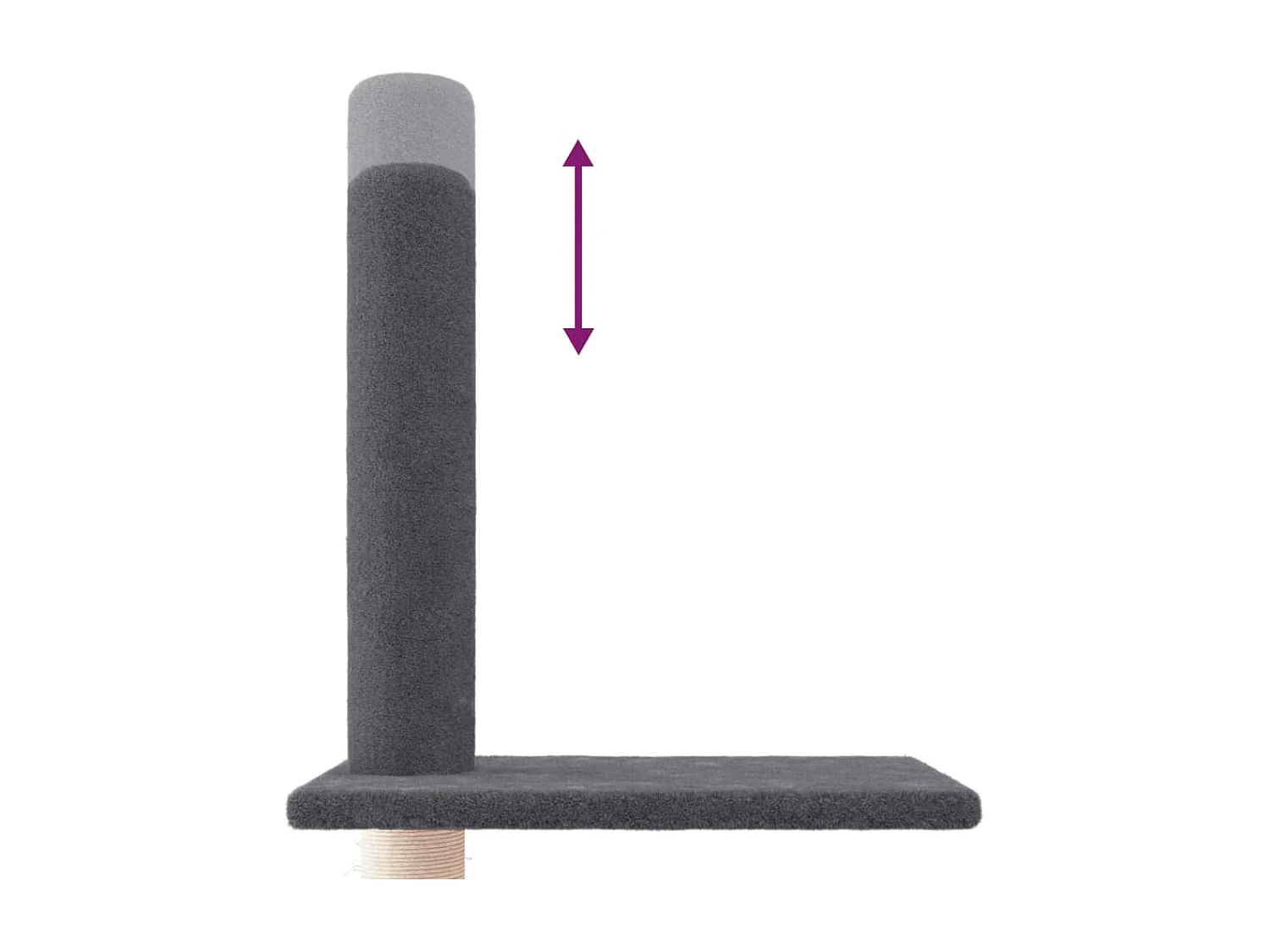 Arbre à chat du sol au plafond Gris foncé 250,5-276,5 cm