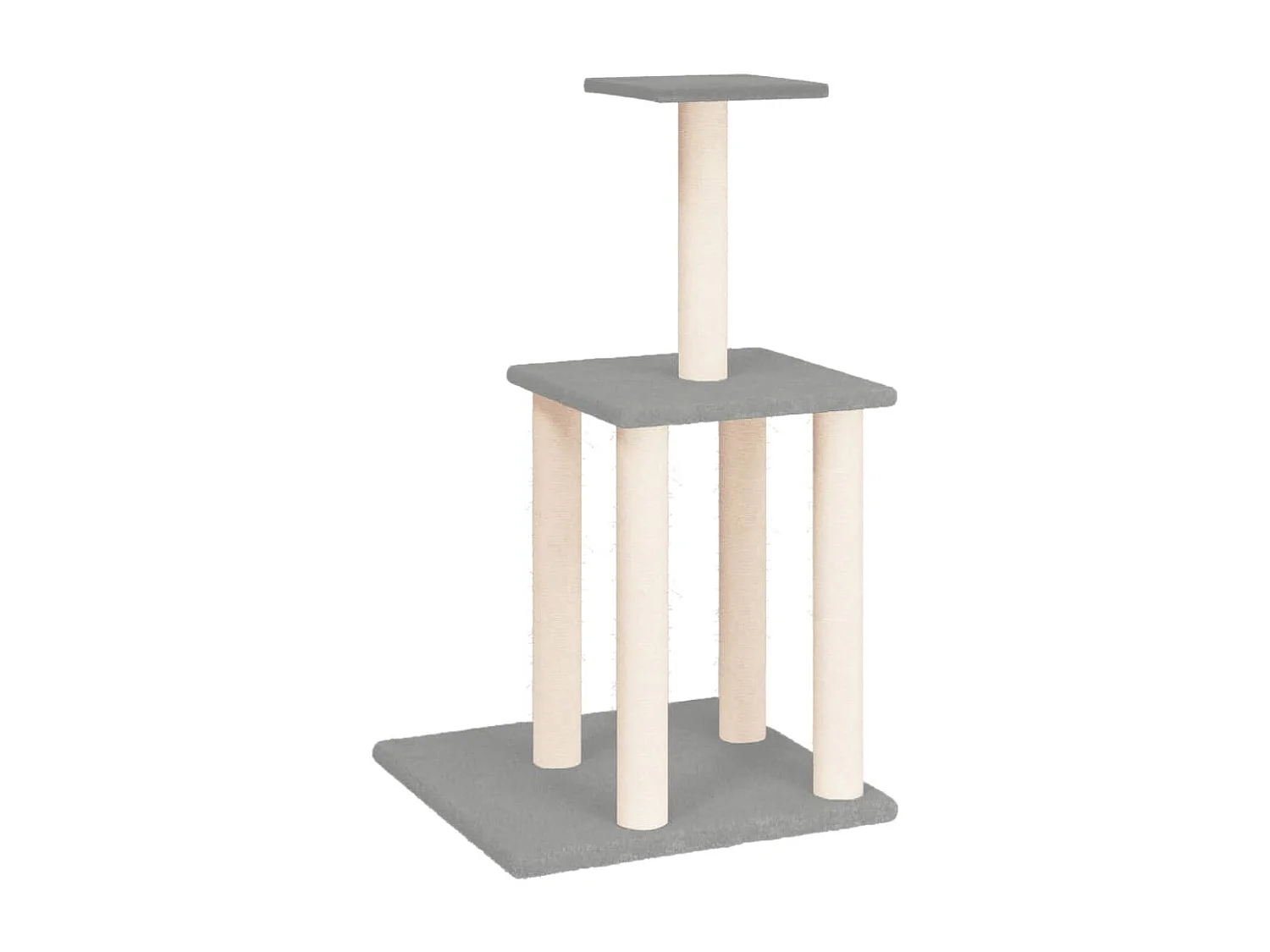 Arbre à chat avec griffoirs en sisal gris clair 85,5 cm