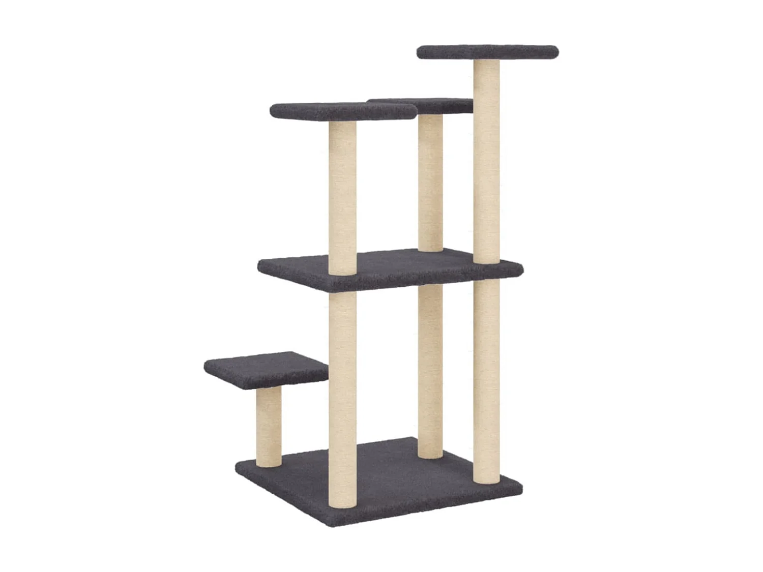 Arbres à chat avec plates-formes gris foncé 98,5 cm