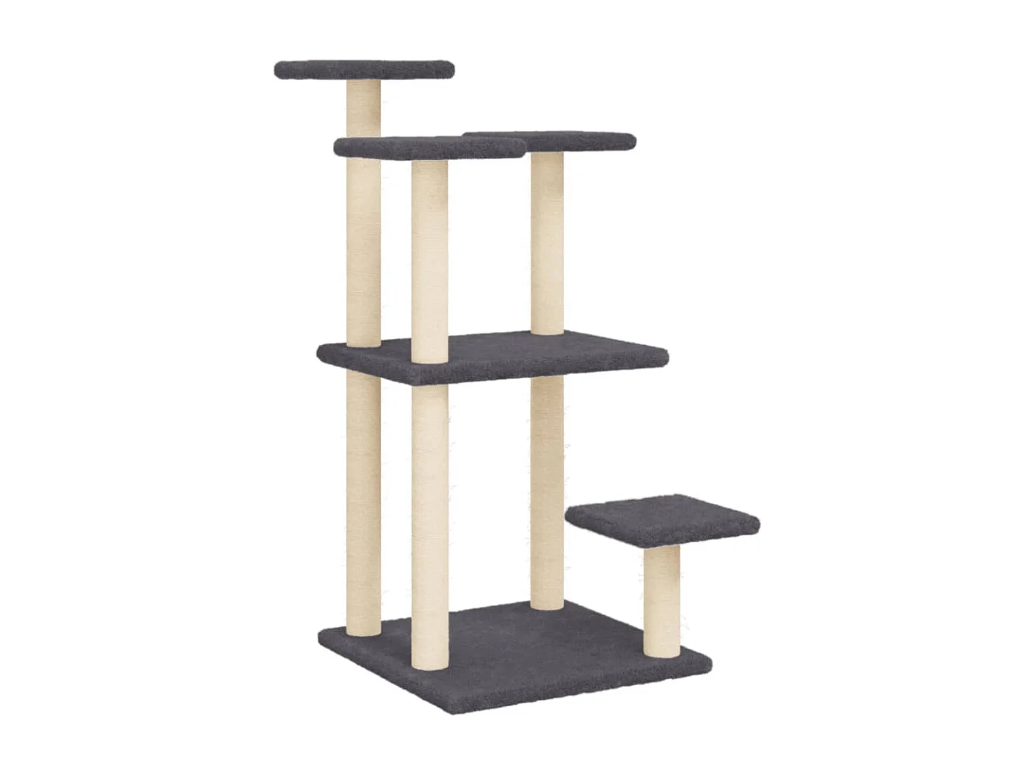 Arbres à chat avec plates-formes gris foncé 98,5 cm