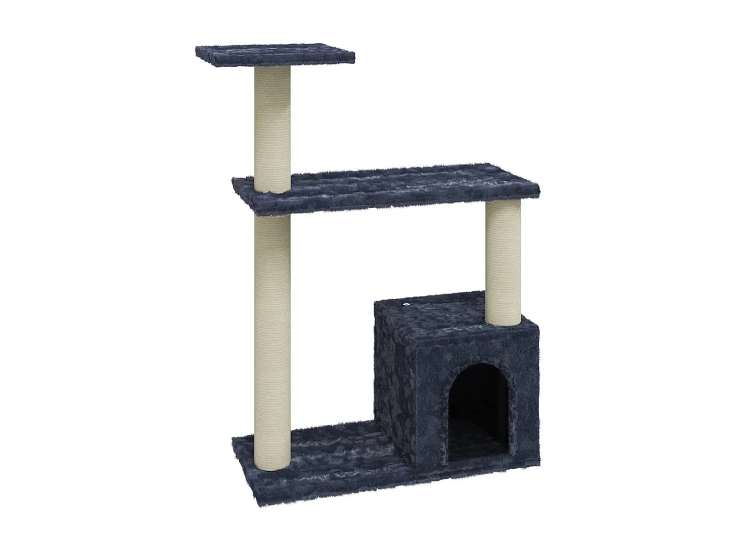 Arbre à chat avec griffoirs en sisal Gris foncé 70 cm