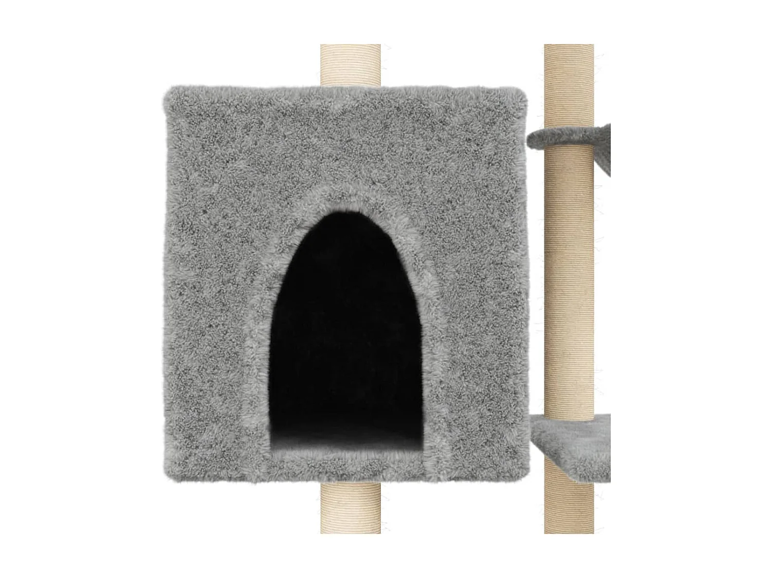 Arbre à chat avec griffoirs en sisal Gris clair 131 cm