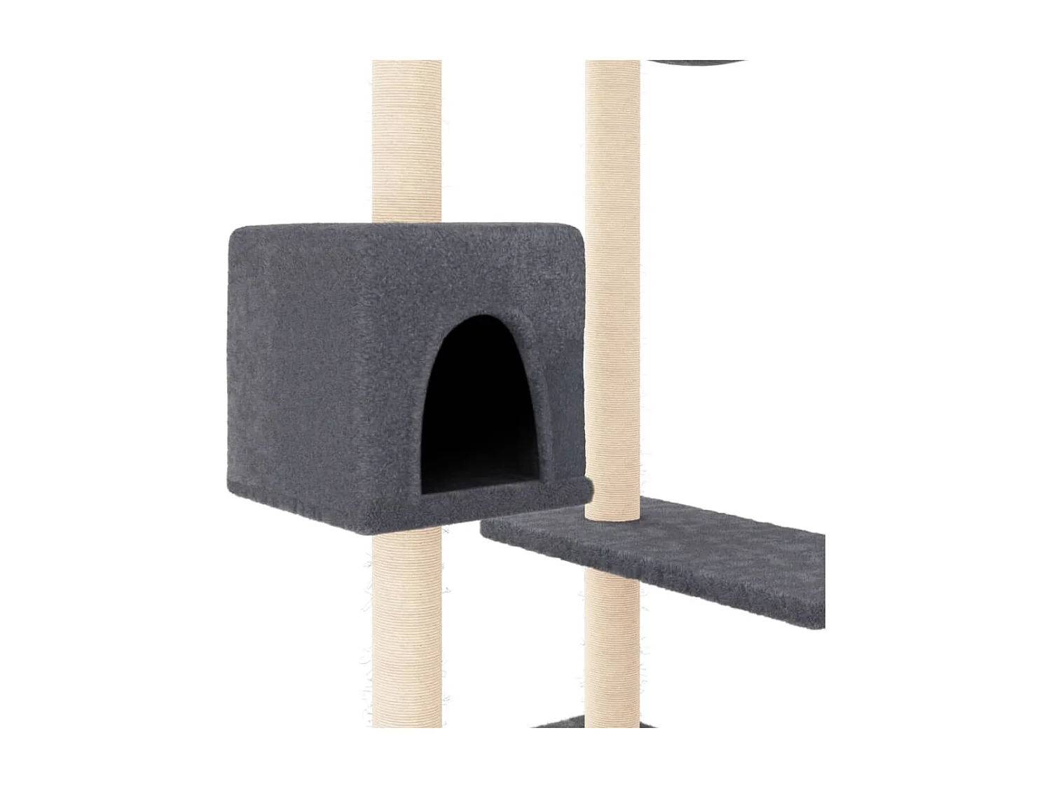 Arbre à chat avec griffoirs gris foncé 82 cm