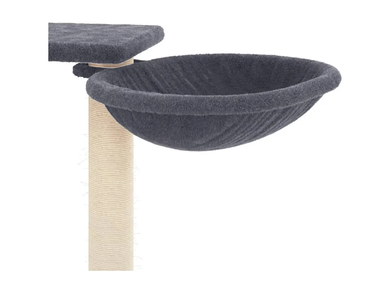 Arbre à chat avec griffoirs gris foncé 82 cm