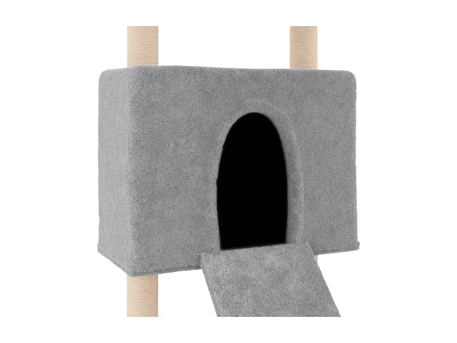 Arbre à chat avec griffoirs en sisal Gris clair 153 cm