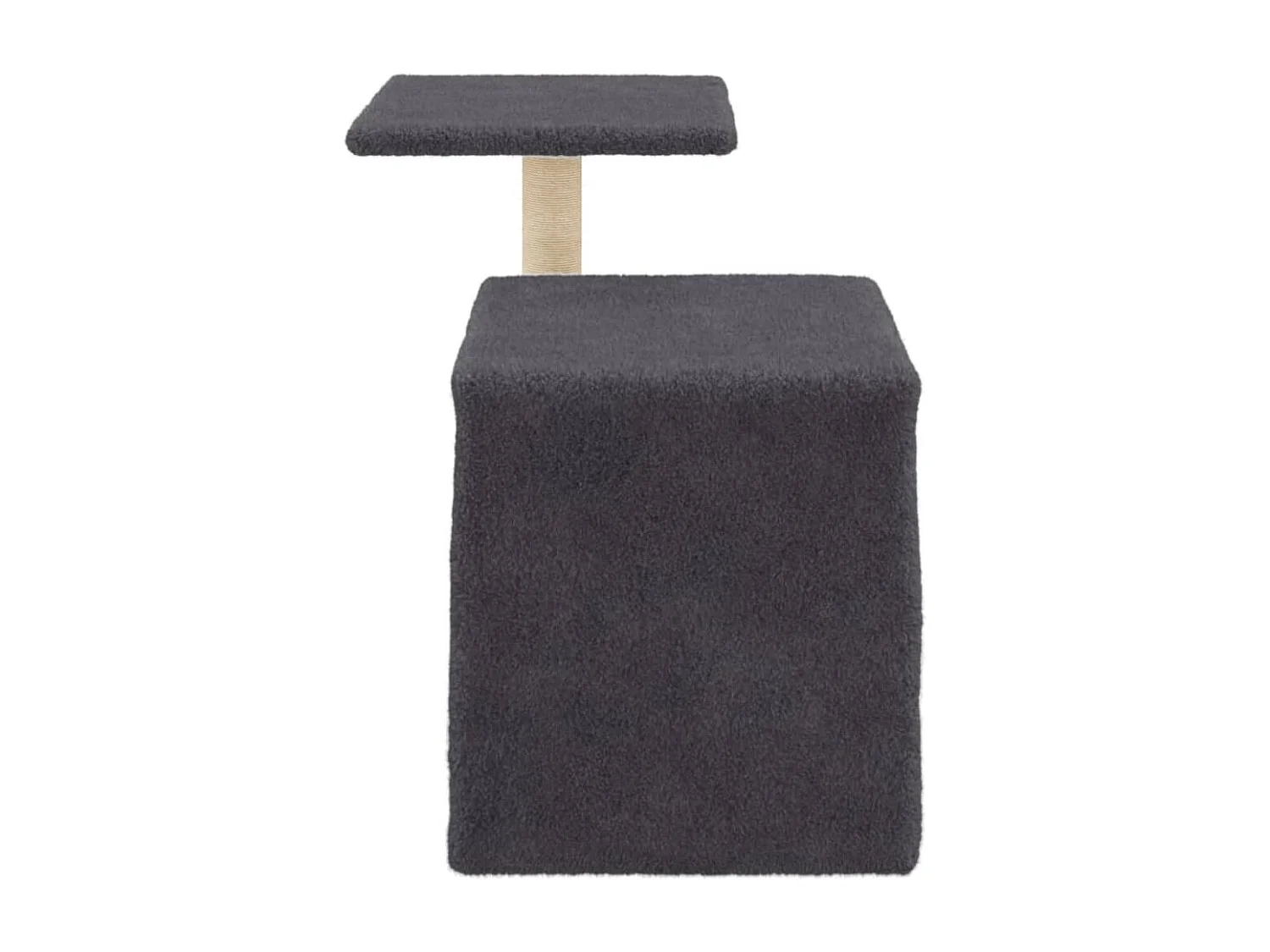 Rascador para gatos con postes de sisal gris oscuro 50,5 cm