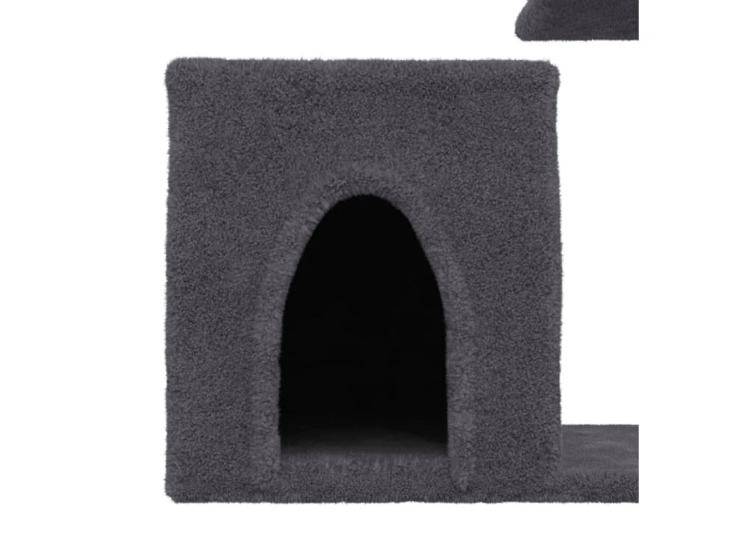 Arbre à chat avec griffoirs en sisal gris foncé 50,5 cm
