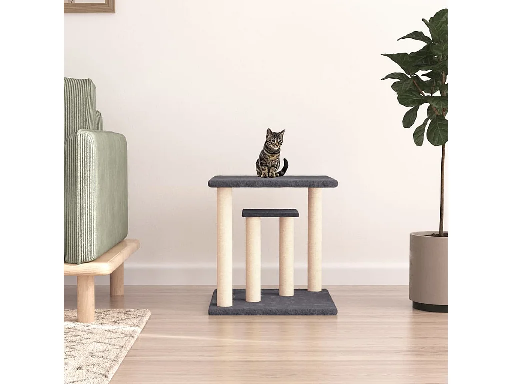 Arbres à chat avec plates-formes gris foncé 50 cm