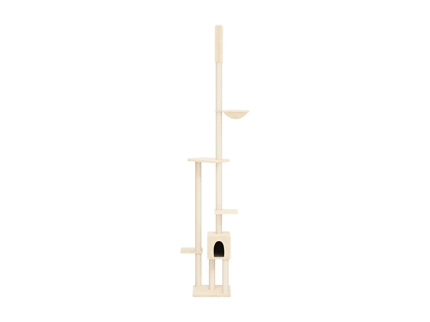 Arbre à chat du sol au plafond Crème 258,5-284,5 cm