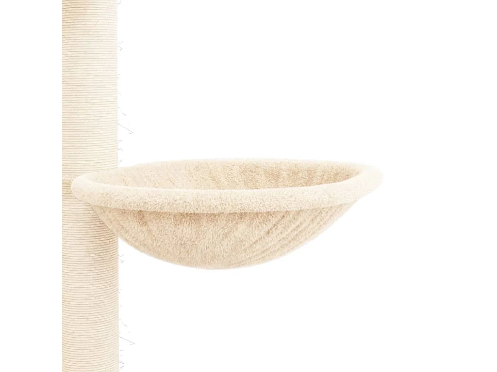Arbre à chat du sol au plafond Crème 258,5-284,5 cm