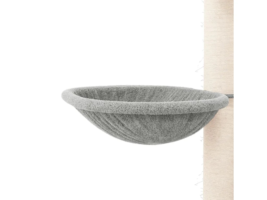 Arbre à chat avec griffoirs en sisal Gris clair 94 cm