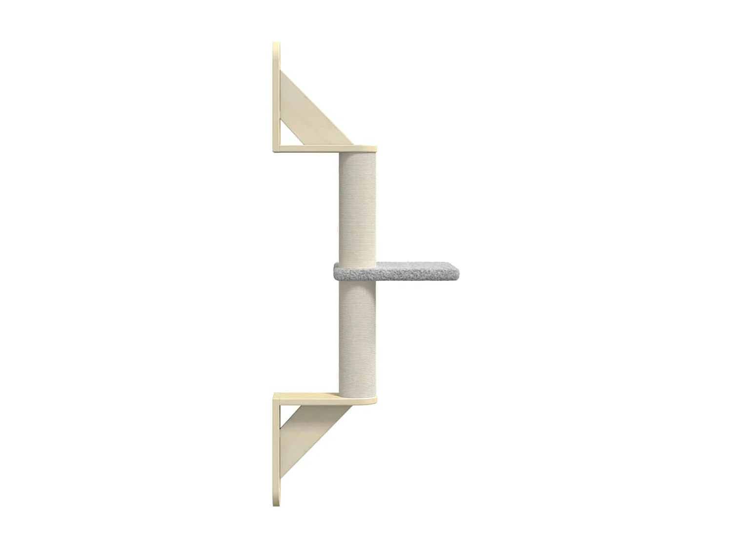 Árbol rascador para gatos de pared gris claro 85,5 cm