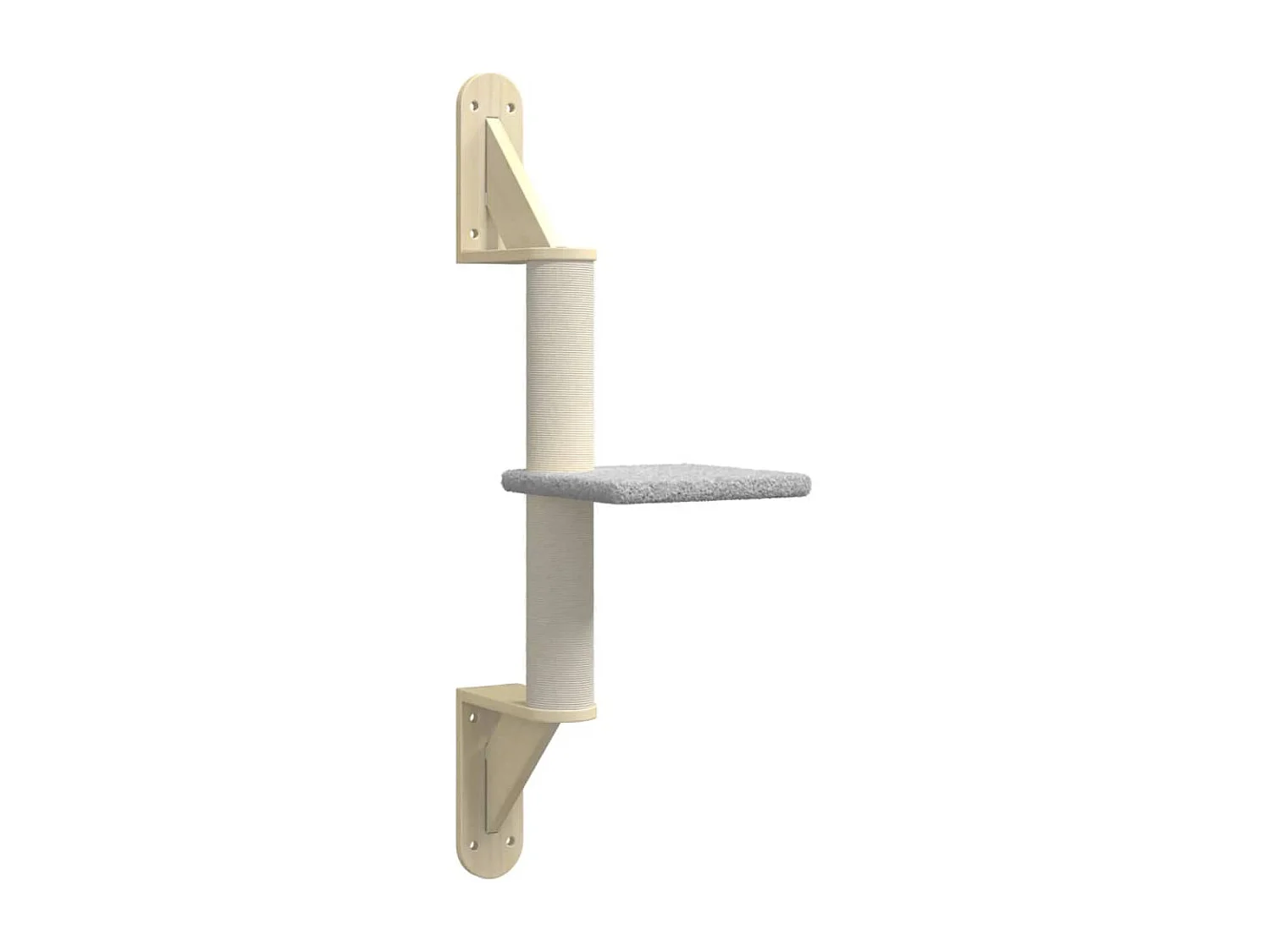 Árvore parede para gatos com poste arranhador 85,5 cm cinza-claro