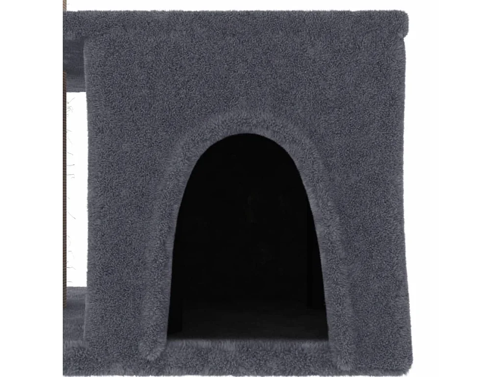 Arbre à chat avec griffoirs en sisal gris foncé 48 cm