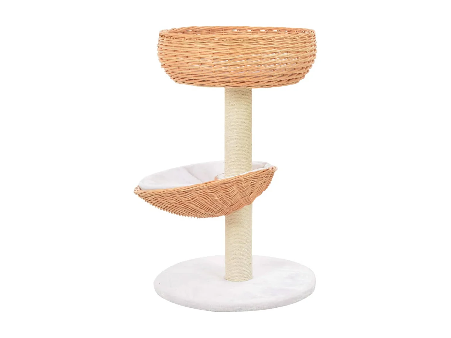 Arbre à chat avec griffoir en sisal Naturel Bois de saule