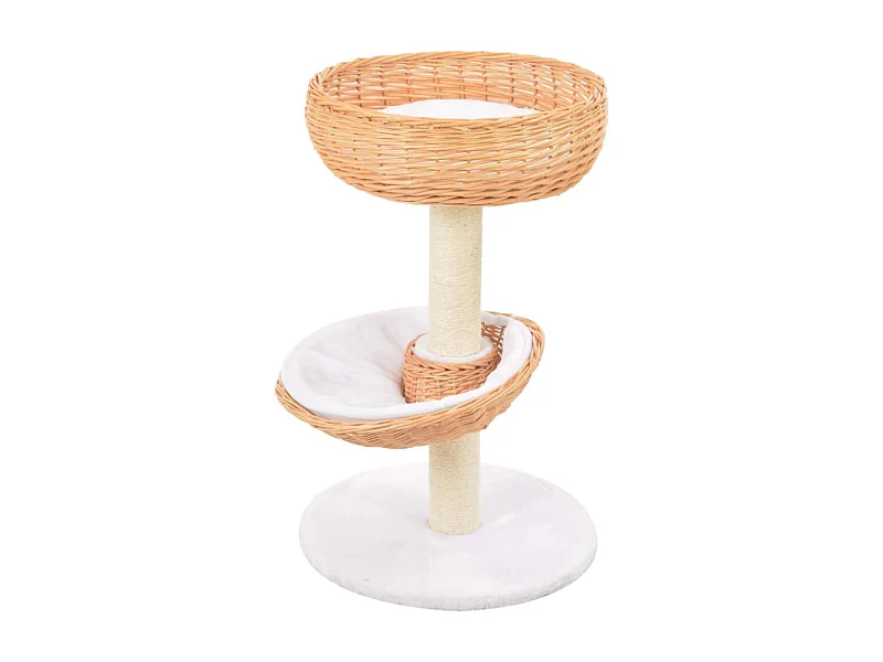 Arbre à chat avec griffoir en sisal Naturel Bois de saule