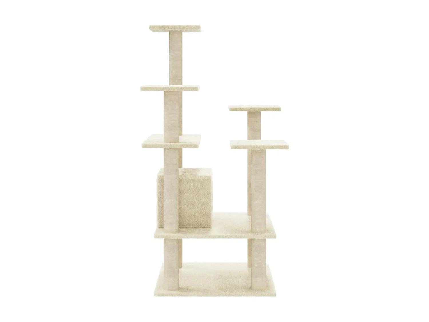 Arbre à chat avec griffoirs en sisal Crème 110 cm
