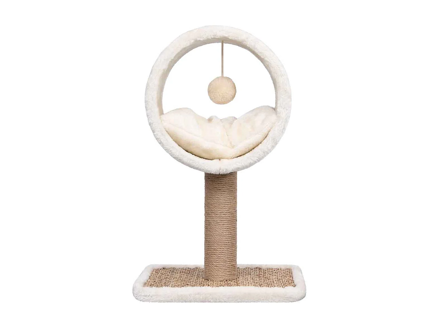 Arbre à chat et tunnel supérieur et jouet 56 cm Herbiers marins