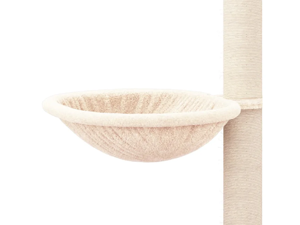 Arbre à chat avec griffoirs en sisal Crème 94,5 cm