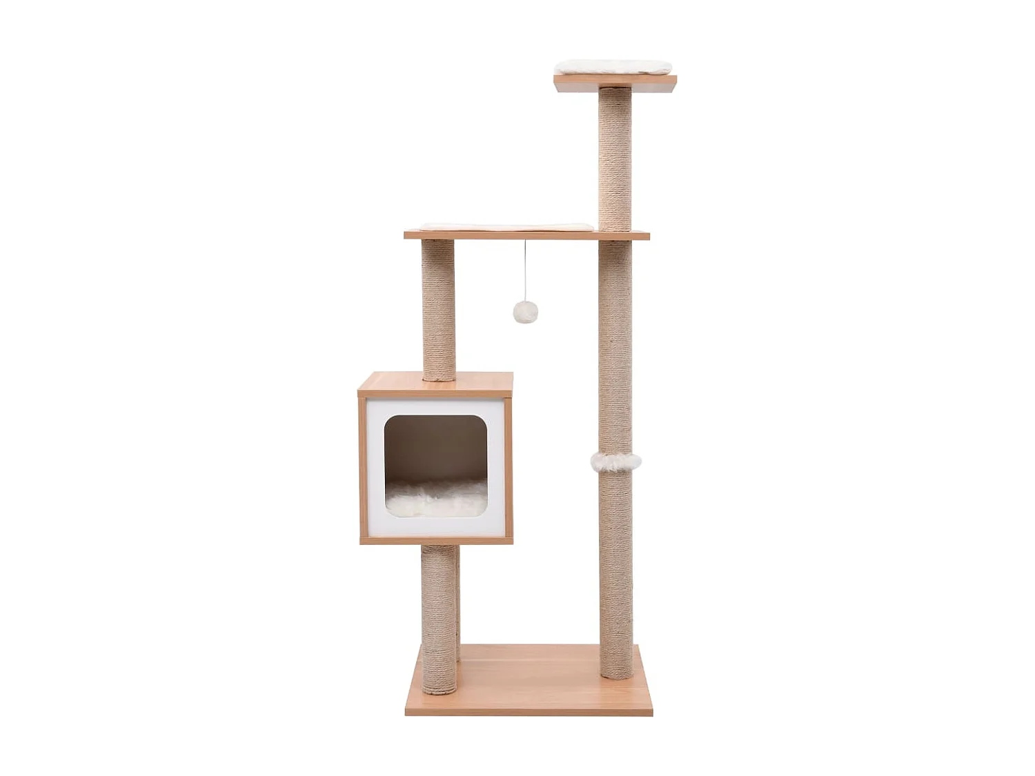 Arbre à chat avec tapis à gratter en sisal 123 cm