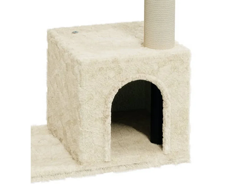 Arbre à chat avec griffoirs en sisal Crème 70 cm
