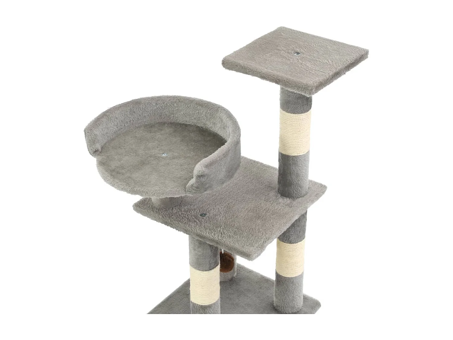Arbre à chat avec griffoirs en sisal 65 cm Gris