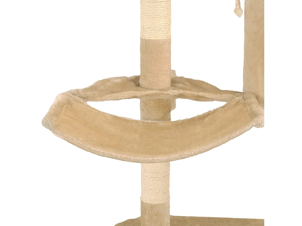 Rascador de gatos de pared con poste de sisal 194 cm beige