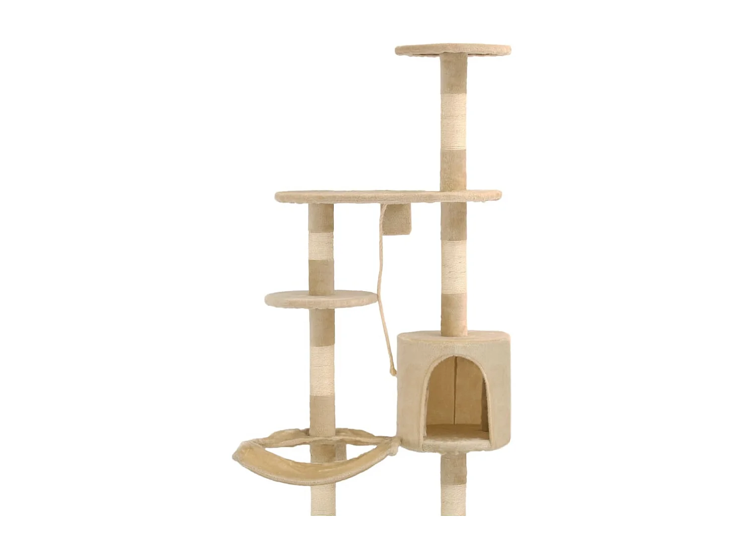 Arbre à chat avec griffoirs en sisal Montage mural 194 cm Beige