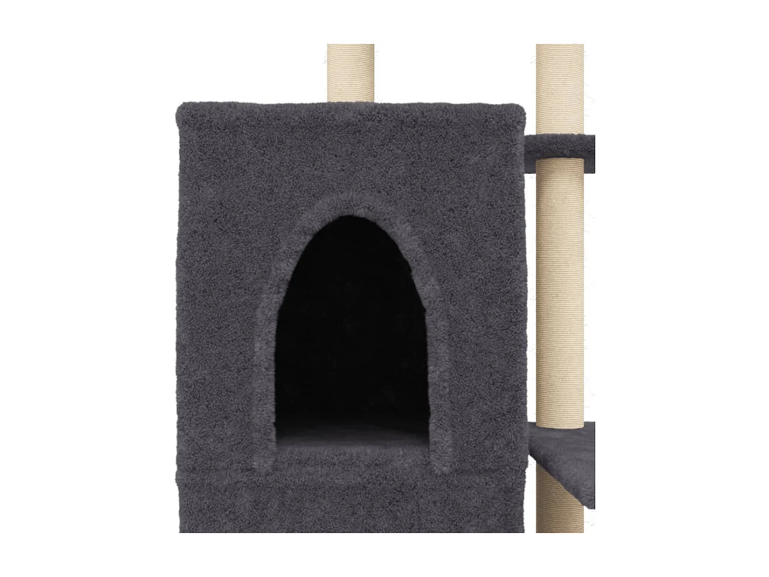 Arbre à chat avec griffoirs en sisal gris foncé 97 cm