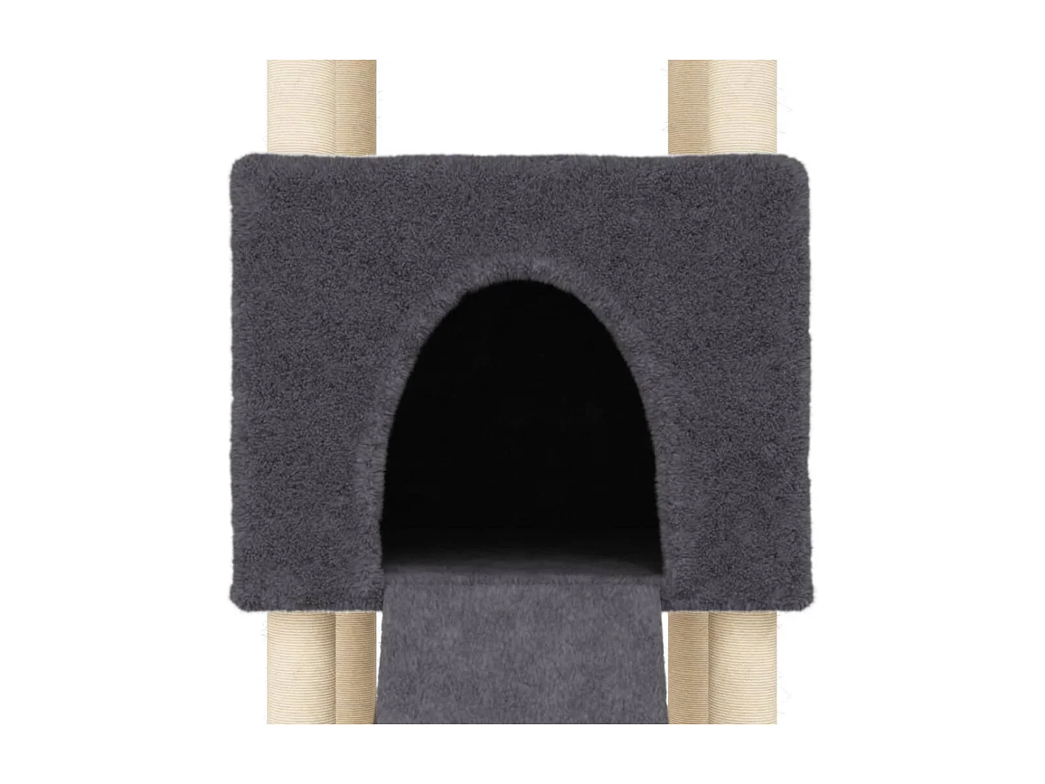 Arbre à chat avec griffoirs en sisal Gris foncé 153 cm