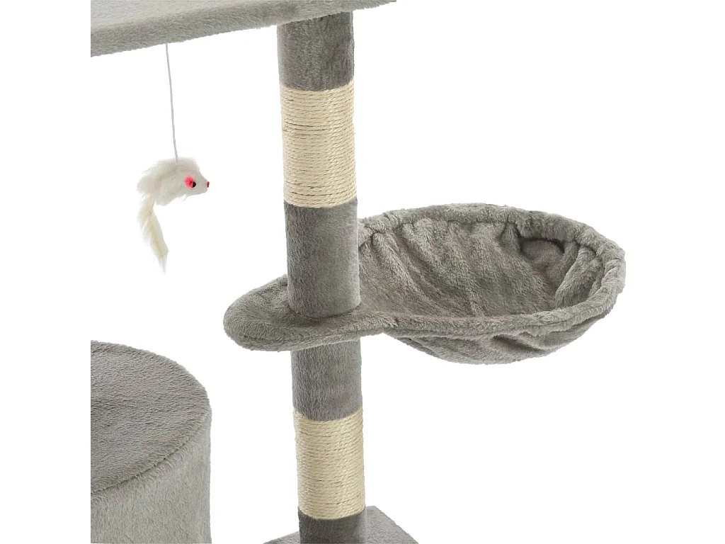 Arbre à chat avec griffoirs en sisal 138 cm Gris