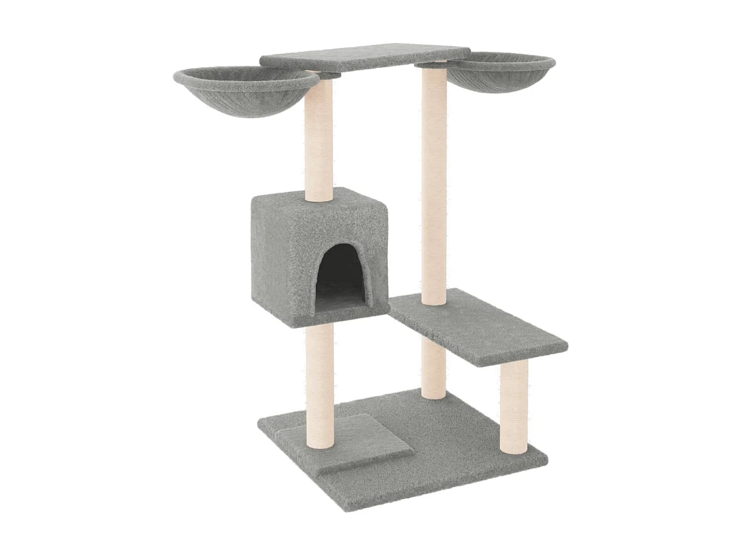 Arbre à chat avec griffoirs gris clair 82 cm