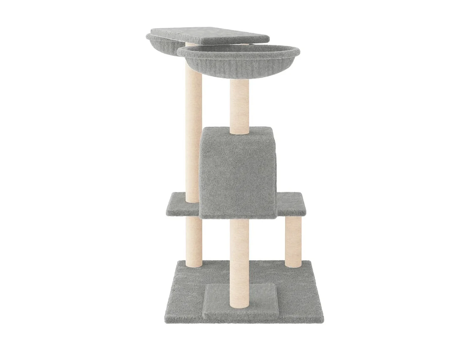 Arbre à chat avec griffoirs gris clair 82 cm