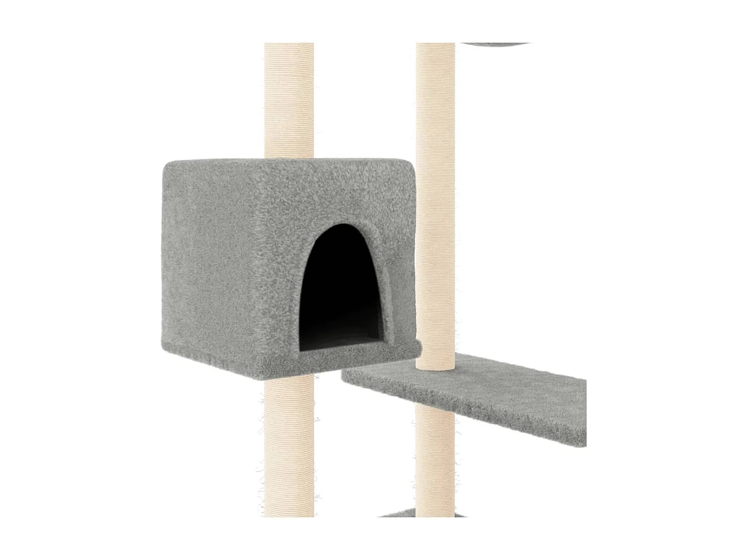 Arbre à chat avec griffoirs gris clair 82 cm