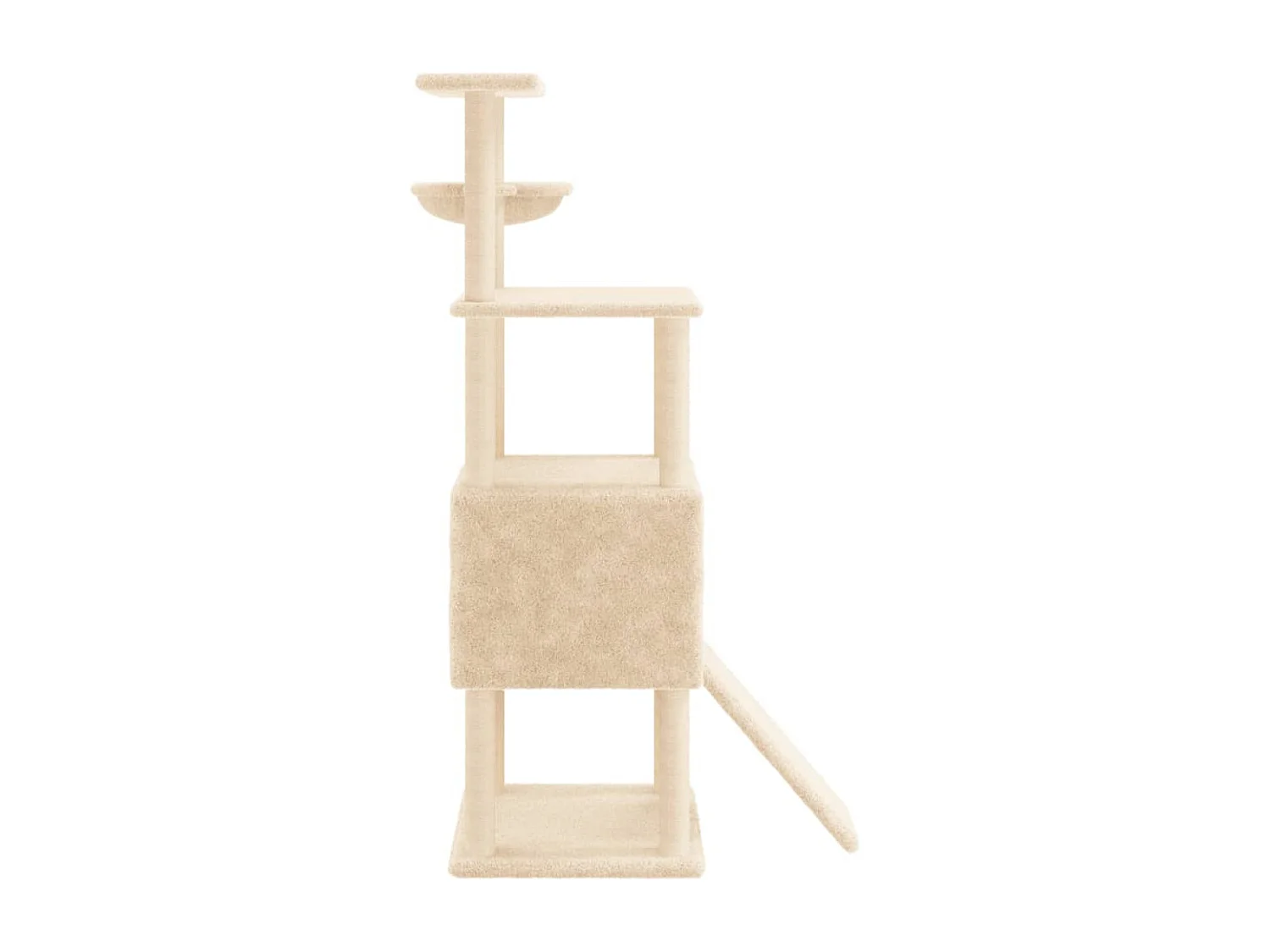 Arbre à chat avec griffoirs en sisal Crème 153 cm