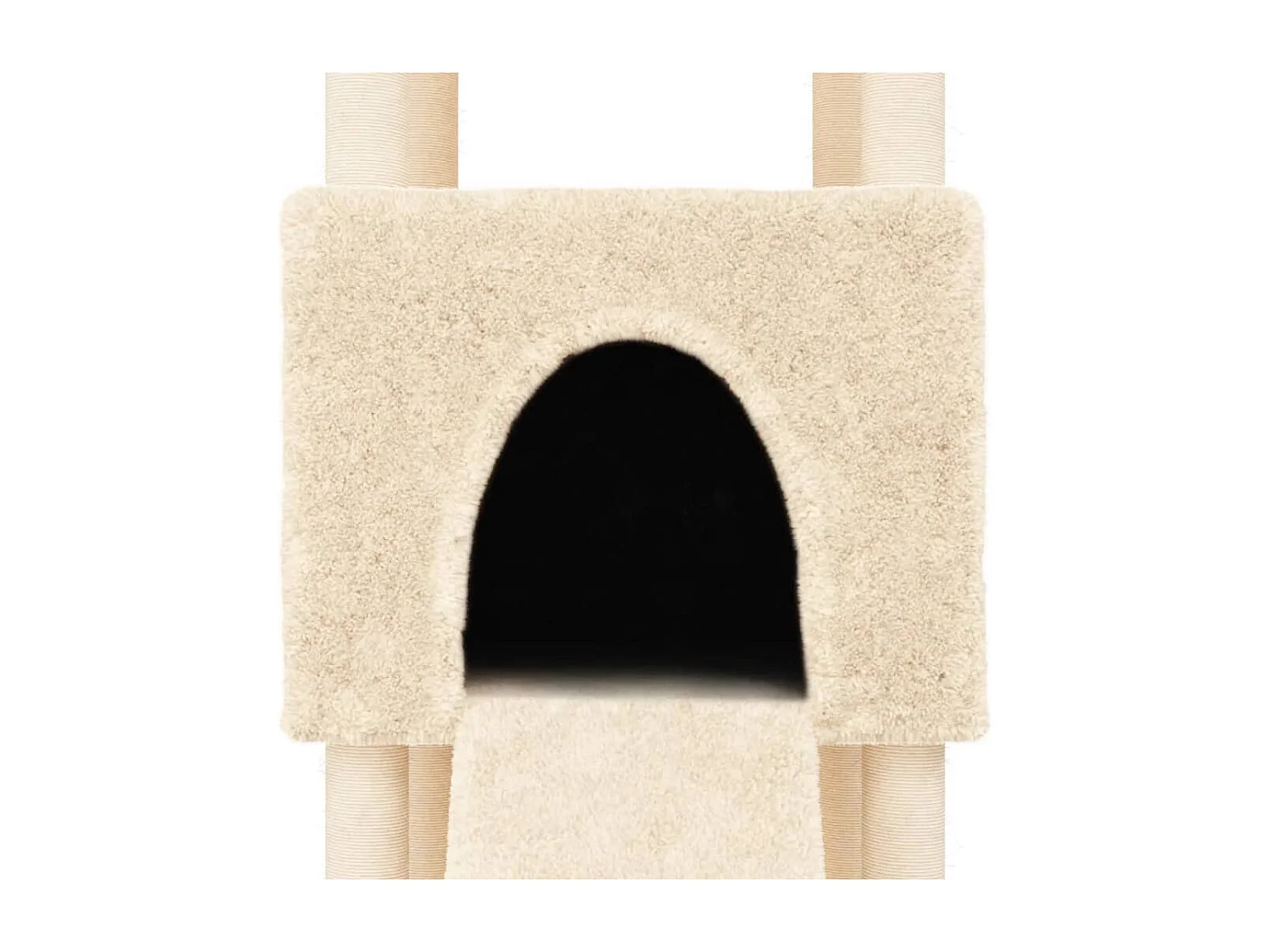 Arbre à chat avec griffoirs en sisal Crème 153 cm