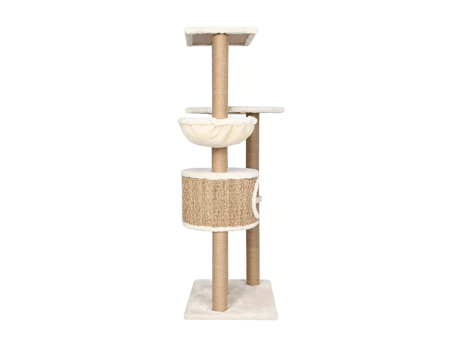 Árbol para gatos con poste rascador 126 cm hierba marina