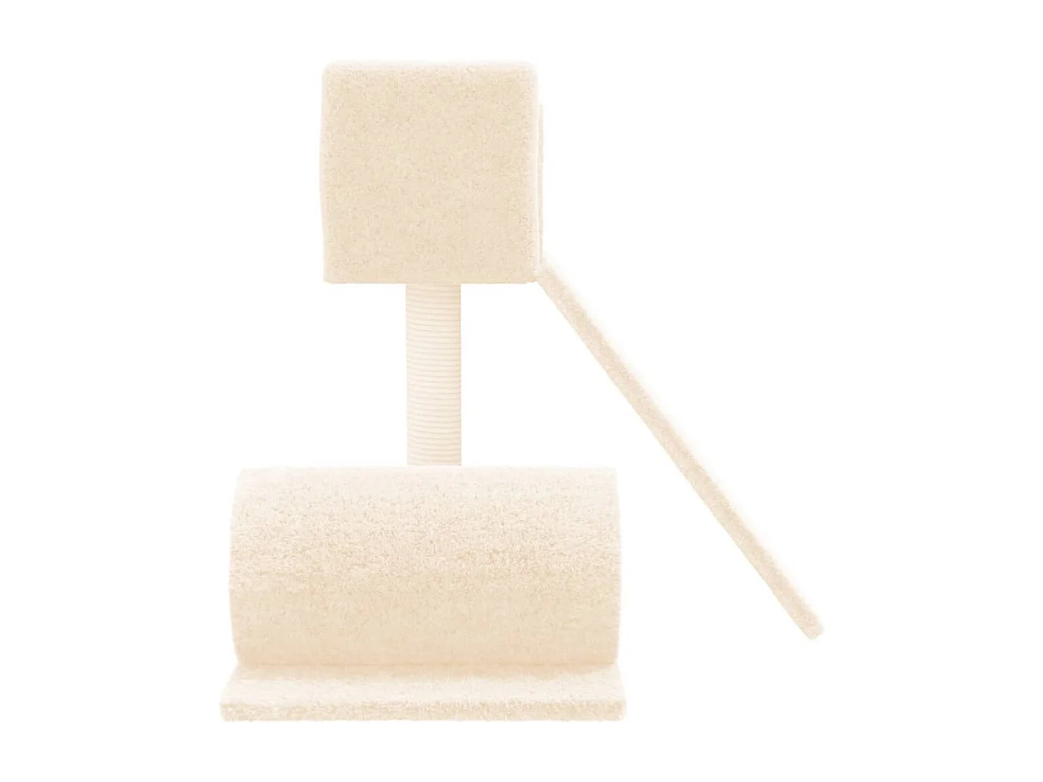 Rascador para gatos con postes de sisal color crema 59 cm