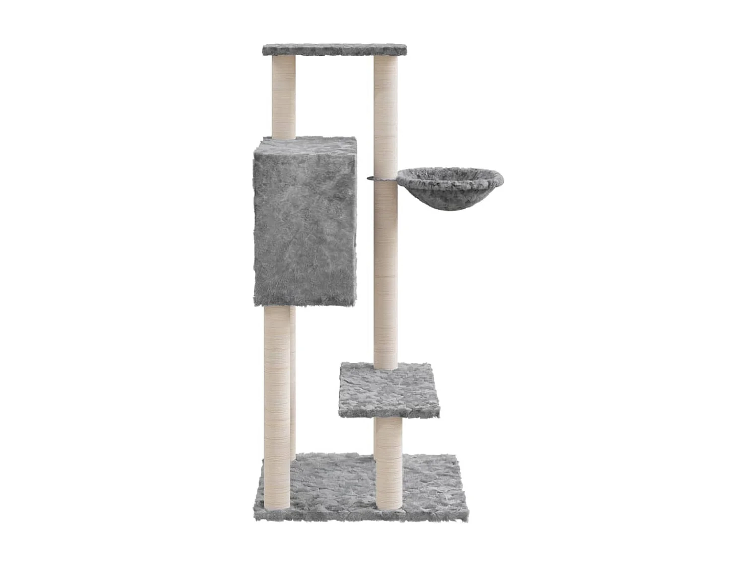 Arbre à chat avec griffoirs en sisal Gris clair 108,5 cm