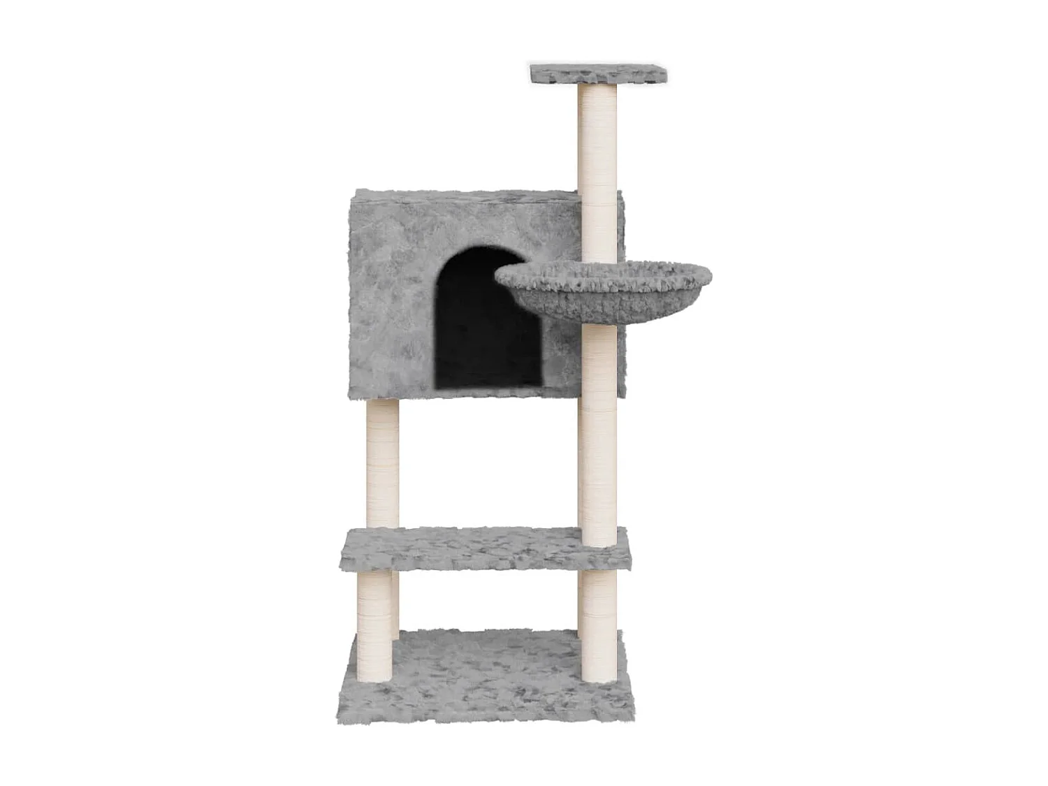 Arbre à chat avec griffoirs en sisal Gris clair 108,5 cm