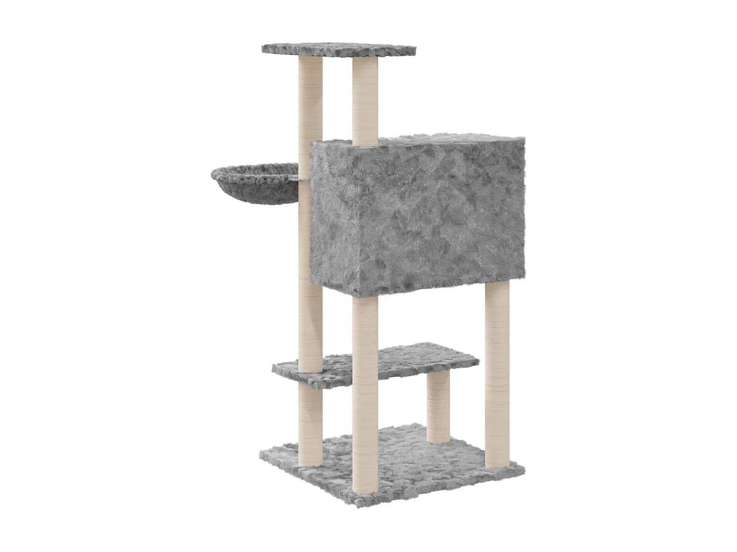 Arbre à chat avec griffoirs en sisal Gris clair 108,5 cm