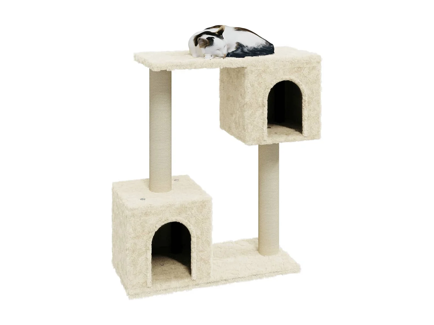 Arbre à chat avec griffoirs en sisal Crème 60 cm