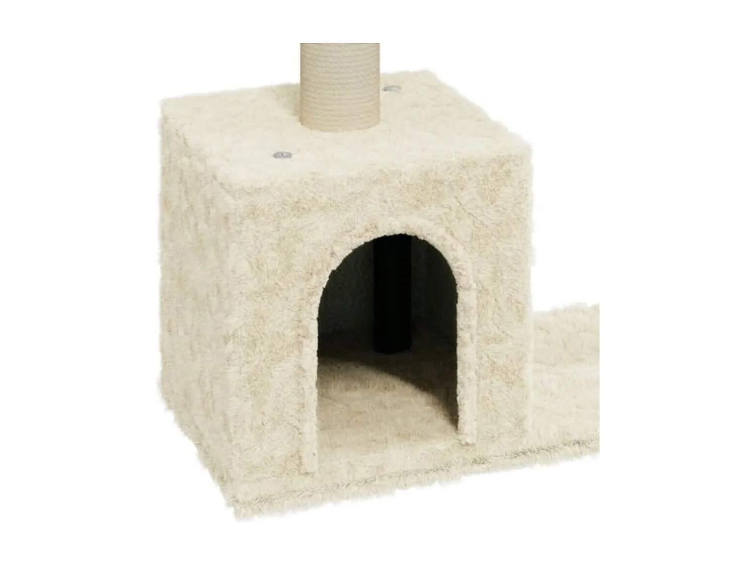 Arbre à chat avec griffoirs en sisal Crème 60 cm