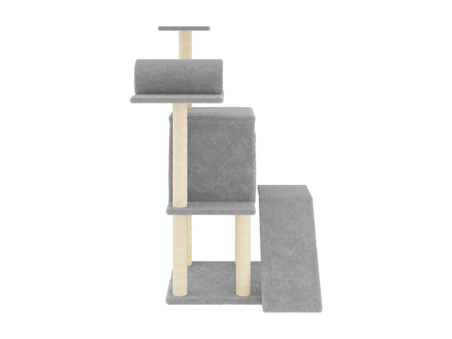 Arbre à chat avec griffoirs en sisal gris clair 110,5 cm
