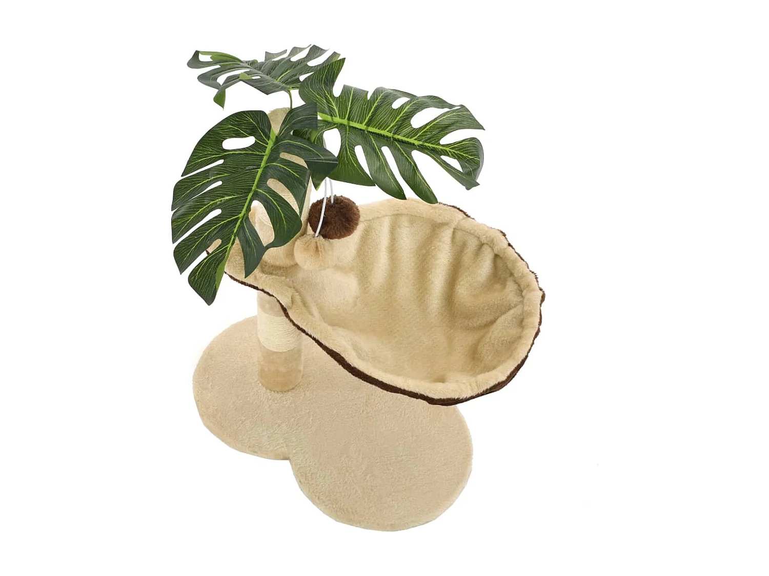 Arbre à chat avec griffoir en sisal 50 cm Beige et Marron