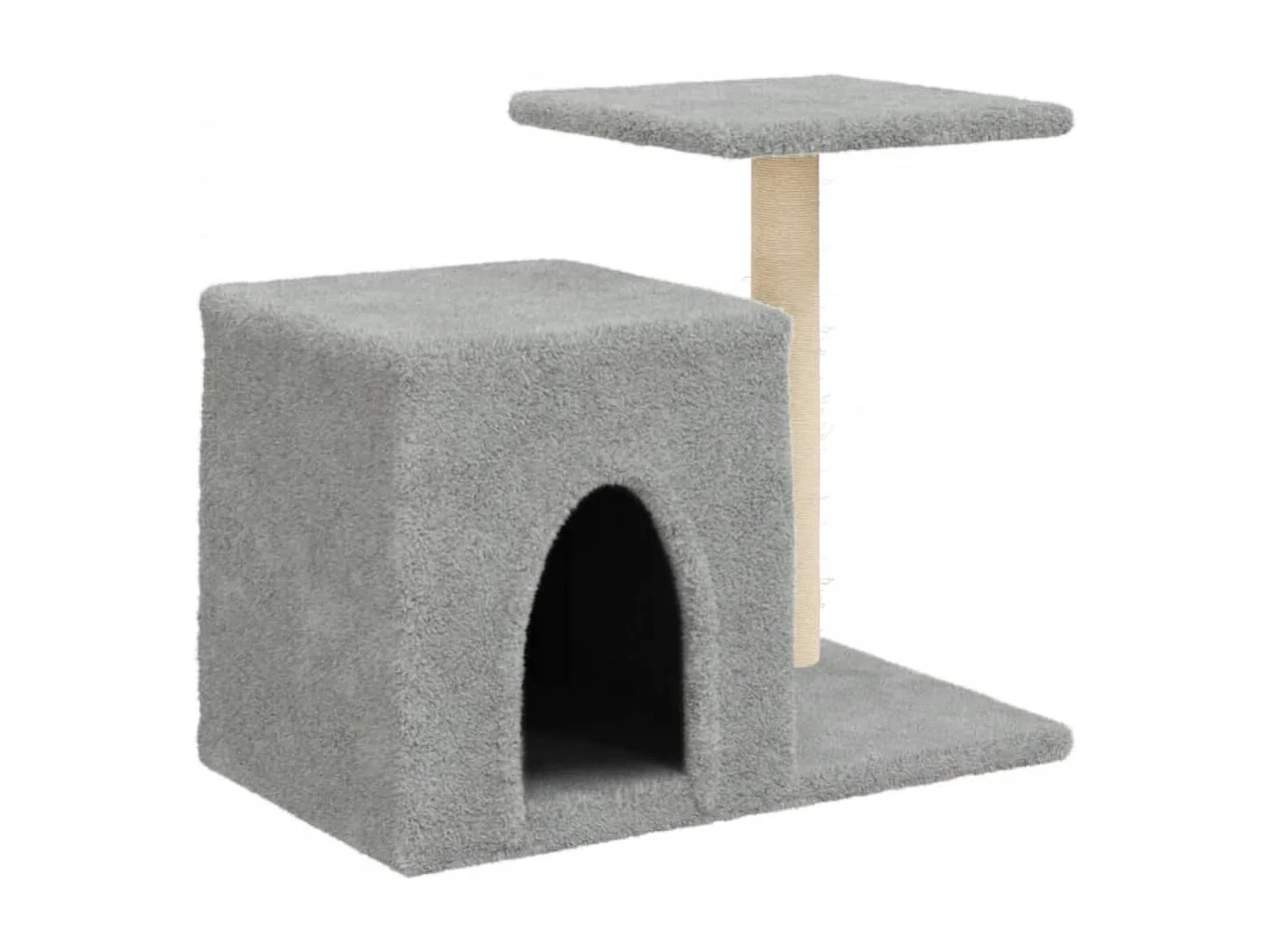 Arbre à chat avec griffoirs en sisal gris clair 50,5 cm