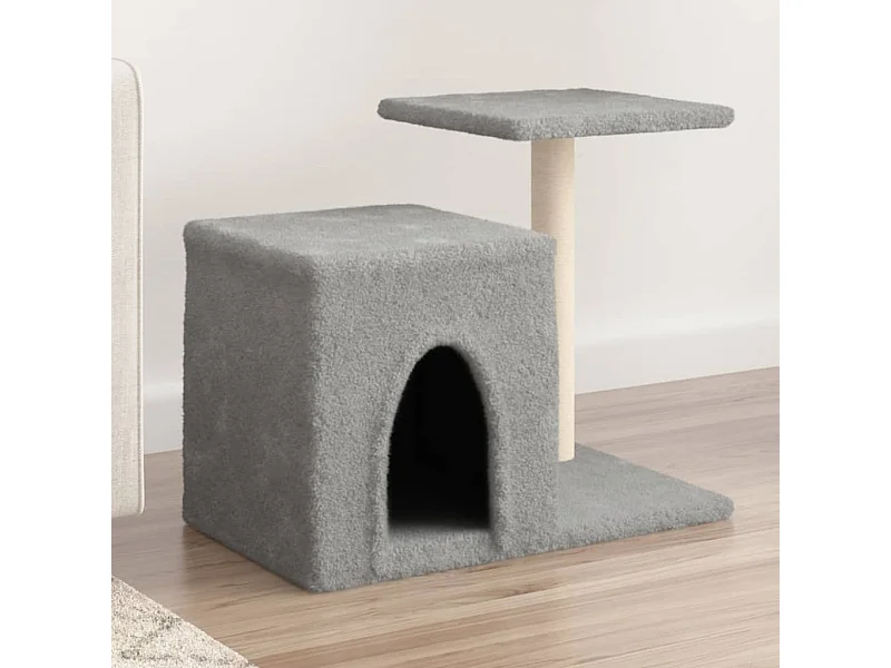 Arbre à chat avec griffoirs en sisal gris clair 50,5 cm