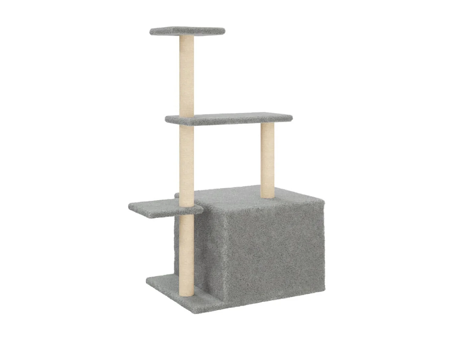 Arbre à chat avec griffoirs en sisal gris clair 110 cm